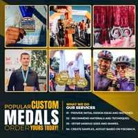 Gestalten Sie Ihre Eigene Individuelle Metall-Fußballmedaille aus Zinklegierung für 3D 5K Marathon Fußball Taekwondo Schwimmen Rennen Finisher Auszeichnungen Sportmedaillen