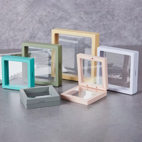 Boîte de rangement transparente anti-poussière à clipser avec film PE PP et cadre suspendu, boîte cadeau