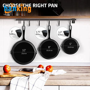 Ehanking Cast Iron Frying <b>Pan</b>, Non Stick Frying <b>Pan</b> For Gas Induction Cooker, Kitchen Cooking Tools Cookware - Product Image 2