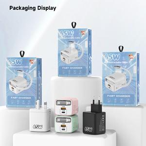 Hyto 65W <span class=keywords><strong>ที่</strong></span><span class=keywords><strong>ชาร์จ</strong></span> USB <span class=keywords><strong>C</strong></span> พร้อมสายเคเบิ้ล <span class=keywords><strong>C</strong></span> แบบยืดหดได้พอร์ต<span class=keywords><strong>ชาร์จ</strong></span>เร็ว3พอร์ตอะแดปเตอร์แปลงไฟสำหรับ MacBook pro/air - Product Image 6