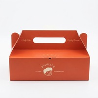 Boîte d'emballage pour gâteau d'anniversaire à tenir à la main, personnalisée, en carton épais carré, pour pâtisserie et desserts