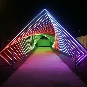 Interactive RGB Decoration Christmas Led Large 3d Tunnel Light Decorative Arch Motif Light