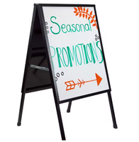 Support de signalisation portable en fer imperméable double face en forme de A, pour exposition intérieure, taille personnalisée, promotion au sol, affichage publicitaire