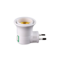 Adaptateur de douille de lampe LED A13-1 E27 avec interrupteur et convertisseur de prise européenne, douille de lampe à vis avec bouton interrupteur, support de lampe