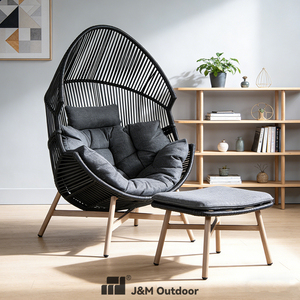 Fauteuil suspendu en métal J&M Outdoor T108 au design moderne pour intérieur et extérieur, balançoire nid d'oiseau, hamac de balcon, 2 places, mobilier d'extérieur - Product Image 1