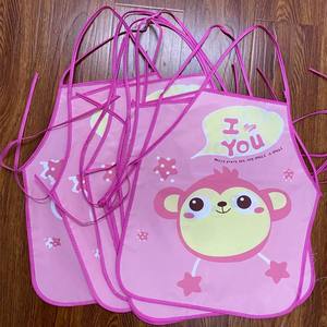 ผ้ากันเปื้อนเด็ก ลายการ์ตูน ช้าง เป็ด นกฮูก ลิง สำหรับเด็ก กันน้ำ ใช้ในครัว - Product Image 4