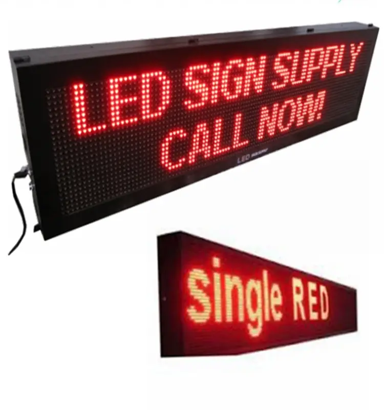 Affichage vidéo led rouge d'extérieur haute luminosité, module de couleur rouge p10 smd 320*160mm