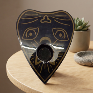 Elegant Two Tone Brown Black Heart Shape <b>Crystal</b> Sphere Holder Handmade Eco-Friendly Carved Table Top Stand Home Decoration - Product Image 2