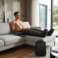 Masseur de jambes professionnel pour la récupération sportive, bottes à compression d'air à 6 chambres, pressothérapie séquentielle, commande manuelle filaire
