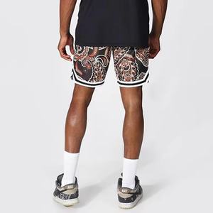 Shorts décontractés pour hommes en maille de basket-ball avec bandana à sublimation, motif cachemire, personnalisés OEM pour l'été - Product Image 3