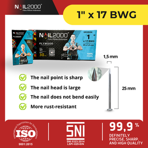 Grapas de Acero Pulido de Alta Resistencia con Cabeza Antideslizante para Estructuras de Madera y Terrazas - Product Image 2