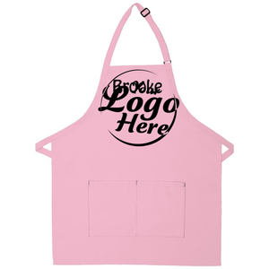 Tablier blanc fabriqué aux États-Unis Tablier adulte premium brodé personnalisé pour hommes femmes fête des pères fête des mères cuisine barbecue - Product Image 1