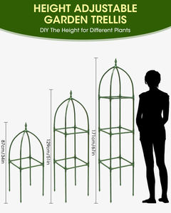 Tour de plantes grimpantes en acier émaillé rond MQ, support écologique et durable pour une utilisation en extérieur/intérieur, Chine - Product Image 2