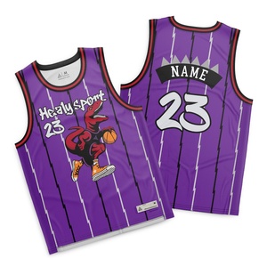 <span class=keywords><strong>Camiseta</strong></span> de <span class=keywords><strong>Baloncesto</strong></span> Personalizada Healy Morada, Diseño Retro de Dinosaurio Raptor, Rayas Relámpago, Malla Transpirable, Sin Mangas - Product Image 1