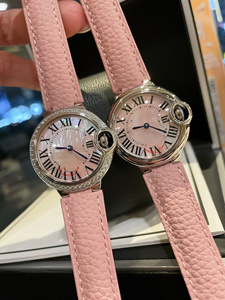 Fashionable Trendy Mechanical Watch With Sapphire Crystal Mirror Scratch Resistant Wear-Resistant Lychee Patterned Leather Strap - Product Image 1