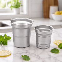 Gobelet en aluminium jetable personnalisé avec logo, 480, 640, 960 ml, sans poignée, pour boba, bière glacée, élégant, à emporter, pour fêtes, maison, collations
