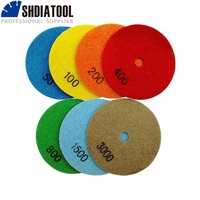 SHDIATOOL 4 pouces # Disque de polissage diamanté à sec sans poussière, grain 50-3000, pour quartz, marbre, granit, carrelage et pierre