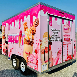 Restauration rapide van restauration dinde barbecue nourriture remorque Burger entièrement équipé rue crème glacée rétro camions de nourriture fournitures vente - Product Image 6