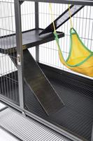 Cage pour frettes en fer noir économique, design carré écologique, pour petits animaux, chats et hamsters