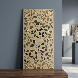 Carreaux muraux décoratifs 3D en céramique imprimés numériquement, effet verre glacé, pour fond TV, design Or et Argent - Product Image 6