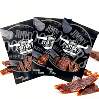 Sachets d'emballage personnalisés pour biltong et viande séchée, avec fenêtre transparente, fermeture zip, pochettes verticales anti-odeur de qualité alimentaire pour snacks