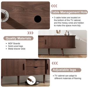 Meuble <span class=keywords><strong>TV</strong></span> pour <span class=keywords><strong>TV</strong></span> Avec porte coulissante Étagères et armoires de rangement jusqu'à <span class=keywords><strong>69</strong></span> pouces - Product Image 5