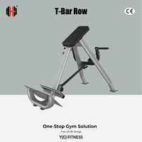 Machine à Rameuse T-Bar à Support Thoracique avec Plateforme pour les Pieds, à Charges Libres, avec Levier et Coussin Épais pour Équipement de Fitness Commercial