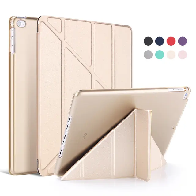 Multi-fold Case Cover for iPad 9.7 Silicone Magnetic Smart Cover For iPad 10.2 10.9 Pro 11 Protective Case For iPad Mini 4 5