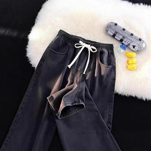 Pantalones Largos de Hombre, Estilo Casual, Cintura Elástica, Marca de Moda, Verano, Cordón Ajustable, Corte Recto y Holgado, Color Claro - Product Image 3