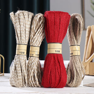 Vente chaude 10 m/pcs naturel Jute ruban sangle tresse pour artisanat et bricolage Jute ruban pour cadeau décoration et emballage faisant des chaussures - Product Image 2