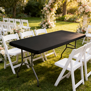 <span class=keywords><strong>Manteles</strong></span> Rectangulares Ajustables <span class=keywords><strong>de</strong></span> 8 Pies, Cubierta Elástica para Mesa Plegable, Reutilizable para Picnic, Camping, <span class=keywords><strong>Fiestas</strong></span> y Eventos al Aire Libre - Product Image 3