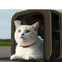 Sac à dos de transport pour animaux de compagnie PRODIGY PETB01, portable, imperméable, pliable, réglable, avec fermeture éclair, pour chats, chiens, petits animaux, voyages