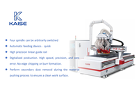 Routeur CNC 3 axes pour le travail du bois avec chargement/déchargement automatique, moteur PLC, table 1300x2800mm, 4 broches pour la production de meubles en série