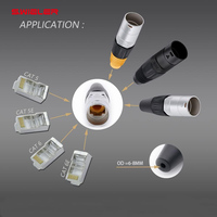 Kit de Conector Ethernet RJ45 Macho/Hembra con Carcasa Metálica, Compatible con Cable de Red Cat5 y Cat6, 250V 10A