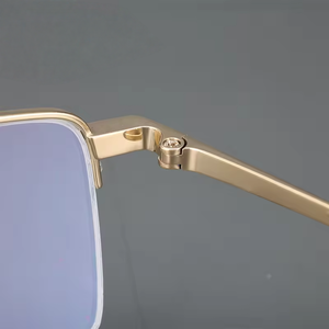 Gafas de Diseño de Marca, Hechas a Mano, de Lujo para Hombre, Montura Dorada, Gafas de Titanio Puro, Monturas Ópticas, Otras Monturas - Product Image 4