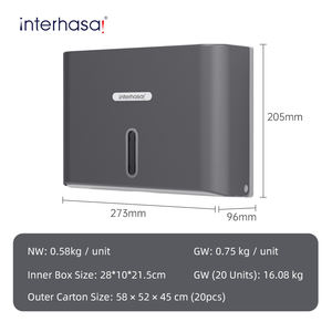 Duvara monte plastik C/<span class=keywords><strong>M</strong></span>/Z katlanmış kağıt havlu dispenseri banyo tuvalet otel ve ticari tuvalet için üretici - Product Image 2