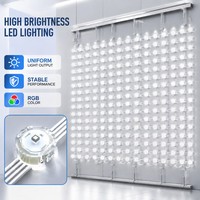 Rideau lumineux à pixels LED haute densité 18*18, 324 pixels SMD3535 DC12V IP67, affichage multimédia