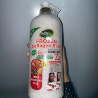 Gel Douche Exfoliant au Lait Sucré, Liquide de Bain Purifiant au Café, Nettoyant Hydratant et Éclaircissant, Curcuma 1000ml