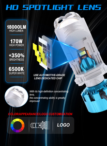 Lente Laser Tri <span class=keywords><strong>H4</strong></span> <span class=keywords><strong>Led</strong></span> Biled proiettore lente 170W 18000LM <span class=keywords><strong>Mini</strong></span> <span class=keywords><strong>H4</strong></span> Laser Biled lente proiettore - Product Image 5