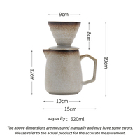 Ensemble de cafetière manuelle à filtre à dégoulinement Harmony Custom, portable, pour la maison et les voyages, classique, écologique, en porcelaine, personnalisable