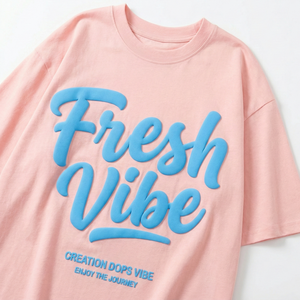 TKAN518 Fabricant en gros de t-shirts unis en coton lourd, t-shirt personnalisé avec impression graphique surdimensionnée en relief 3D pour hommes - Product Image 4