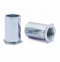 Écarteur auto-serrant métrique en acier au carbone galvanisé, plaqué zinc, à tête hexagonale plate, fileté, auto-serrant, BSO