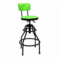 Tabouret de bar industriel pivotant avec dossier, siège à ressort à gaz, hauteur réglable de 75 à 87 cm, capacité de charge de 270 lb, pour pub, hôtel, comptoir