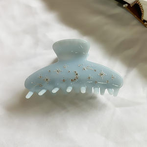 مشبك شعر أنيق وفاخر من YJL مزين بالأحجار الكريمة على شكل قمر ونجوم بألوان حلوى من الأسيتات للفتيات - Product Image 3