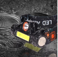 Lampu Kepala LED Mini Portabel dengan USB Terintegrasi dan Senter Magnetik untuk Berkemah, Mendaki, Memancing Malam Hari