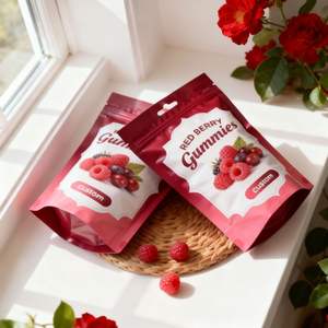 Sachet refermable en aluminium, debout, imperméable, petit sachet pour bonbons gélifiés, emballage - Product Image 2