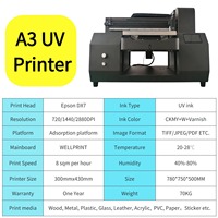 Impresora UV Híbrida de Cama Plana Nacai A3 DTF para Carcasas de Teléfono, Madera, Botellas, Vidrio, Impresión Digital con Tinta UV LED