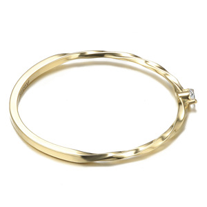 Bague pour femme <span class=keywords><strong>en</strong></span> or 18 carats véritable, simple et élégante, avec mosaïque de diamants de laboratoire et de diamants Mosan, style Ins - Product Image 3