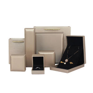 Kotak Perhiasan Kertas Mewah Kotak Hadiah Kalung Bahan Karton Kotak Perhiasan Persegi Kecil Laris Manis - Product Image 3