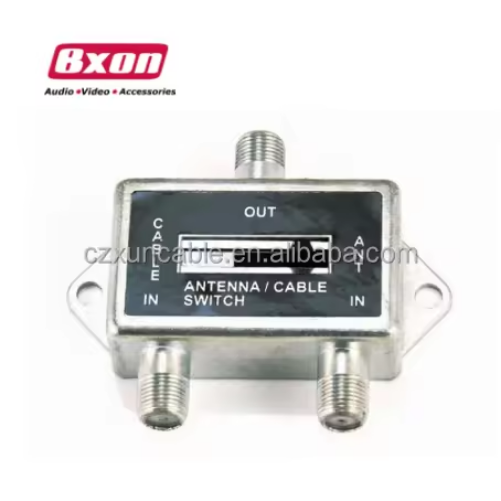 2 WAY A/B Coaxial Coax RF Switch TV SPLITTER Push Button Cable TV Satellite Antenna